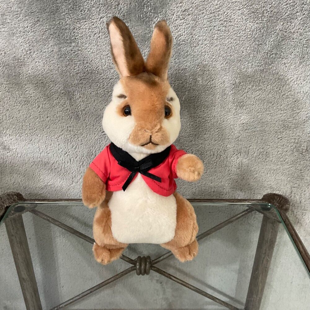 TY Plush PETER RABBIT Flopsy Bunny Stuffed Toy Life like w jacket